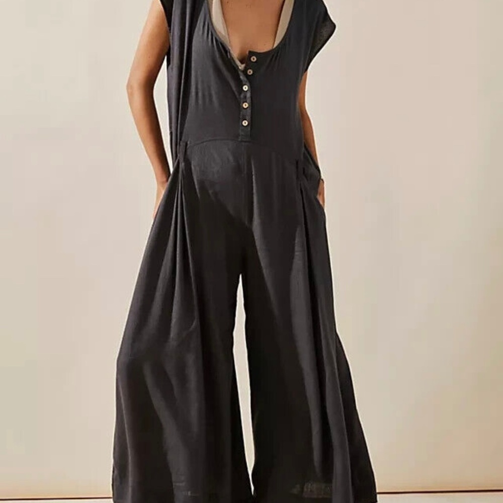 Free People Grey Jumpsuit NWOT size Medium